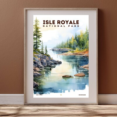 Isle Royale National Park Poster, Travel Art, Office Poster, Home Decor | S8 - image4